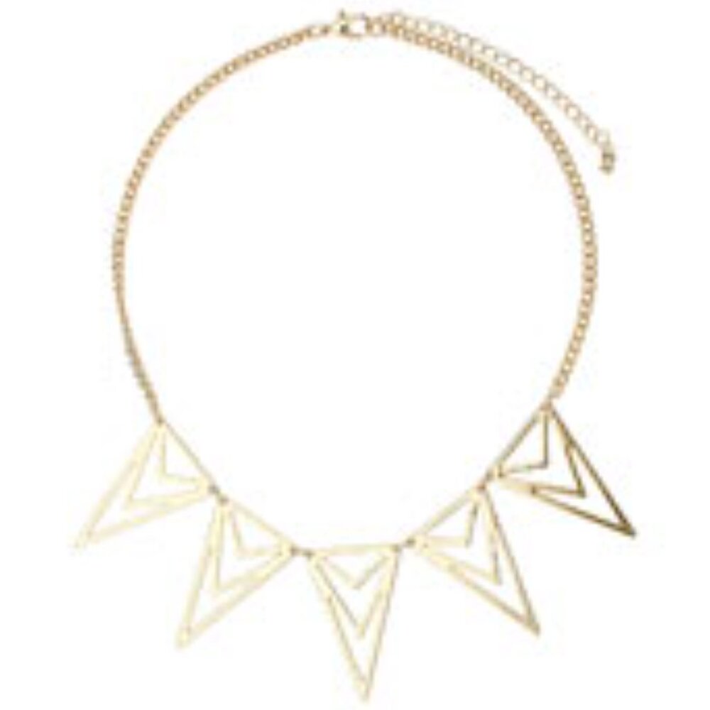 Topshop Gold Tone Triangle Necklace